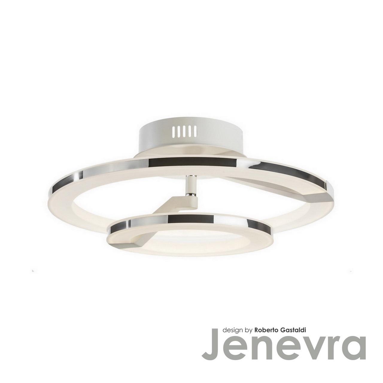 Потолочный светодиодный светильник IDLamp Jenevra 397/2PF-LEDWhitechrome IDLAMP JENEVRA 203025 Белый  - Вид №1