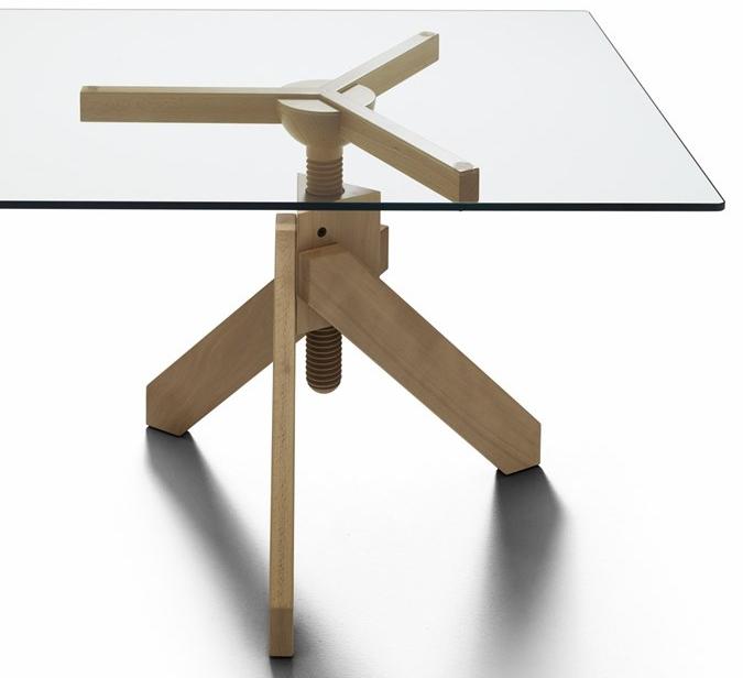 DE PADOVA Стол из дерева и стекла sun-id-1506957 - Вид №3