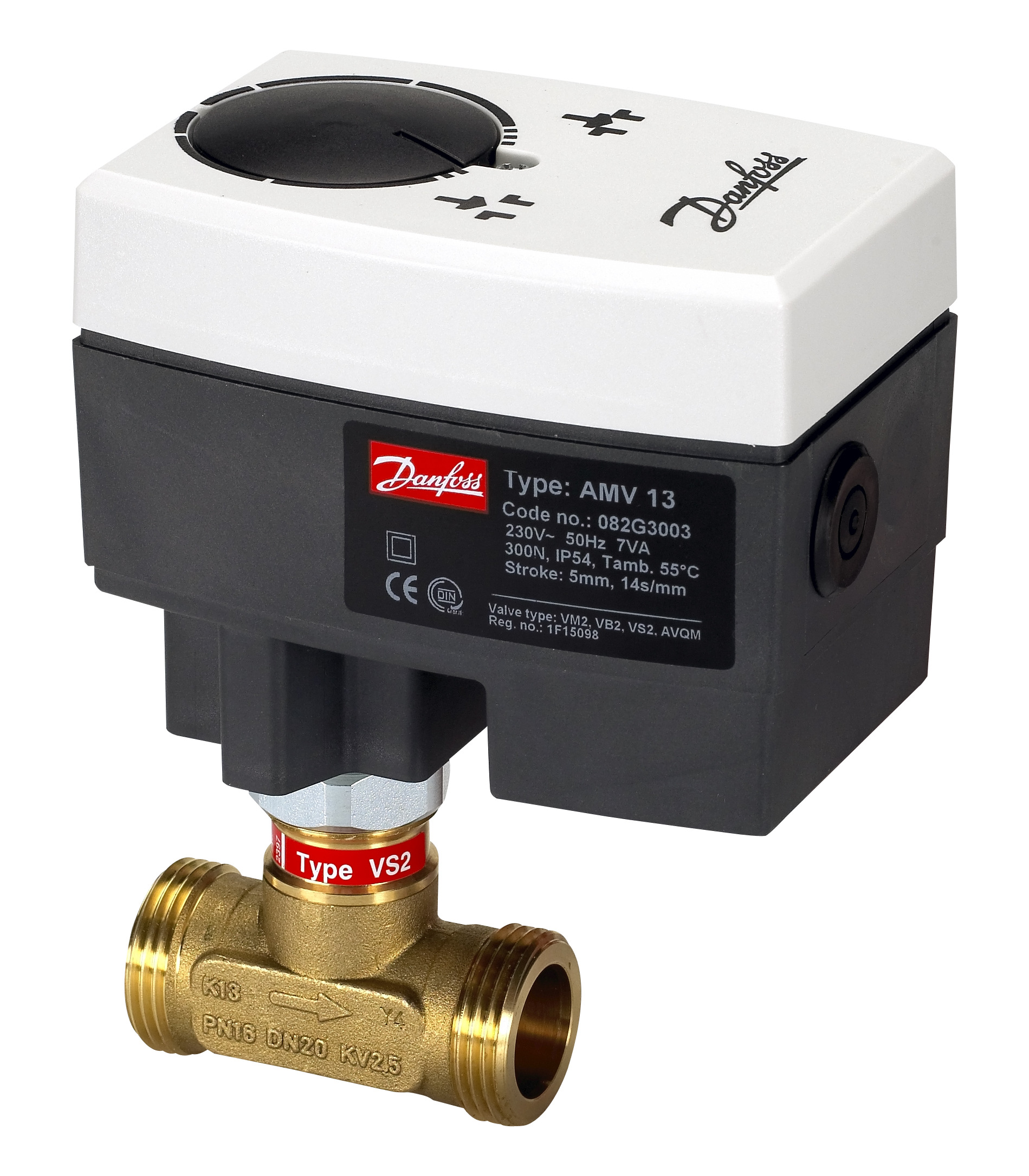 Danfoss Редукторные электроприводы с трехпозиционным управлением Электропривод импульсный AMV10 230B 082G3001  - Вид №18