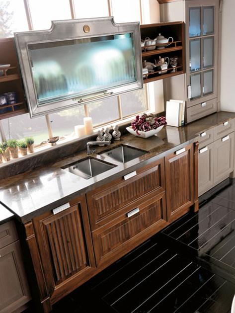 Martini Interiors Кухня из лакированного орехового дерева на заказ с островом Convivio sun-id-1406993 - Вид №6