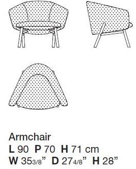 Kristalia Садовое кресло Sunbrella® с подлокотниками Tuile sun-id-1415262 - Вид №4