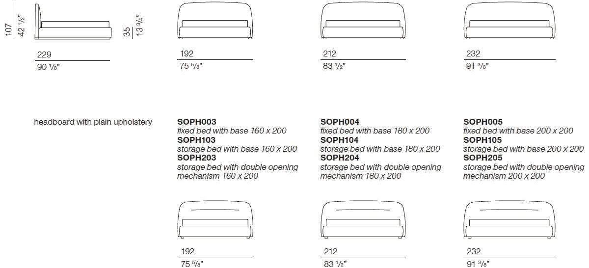 Bodema Двуспальная кровать-контейнер из ткани sun-id-1345000 - Вид №3