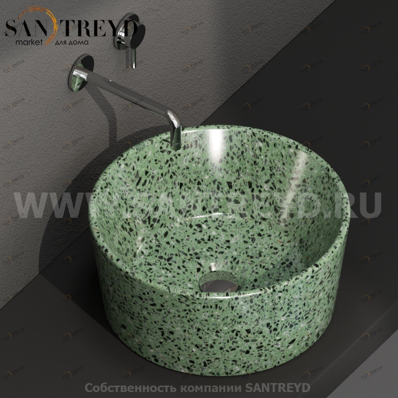 FO035GV Накладная раковина на столешницу  круглая Ceramica Globo 