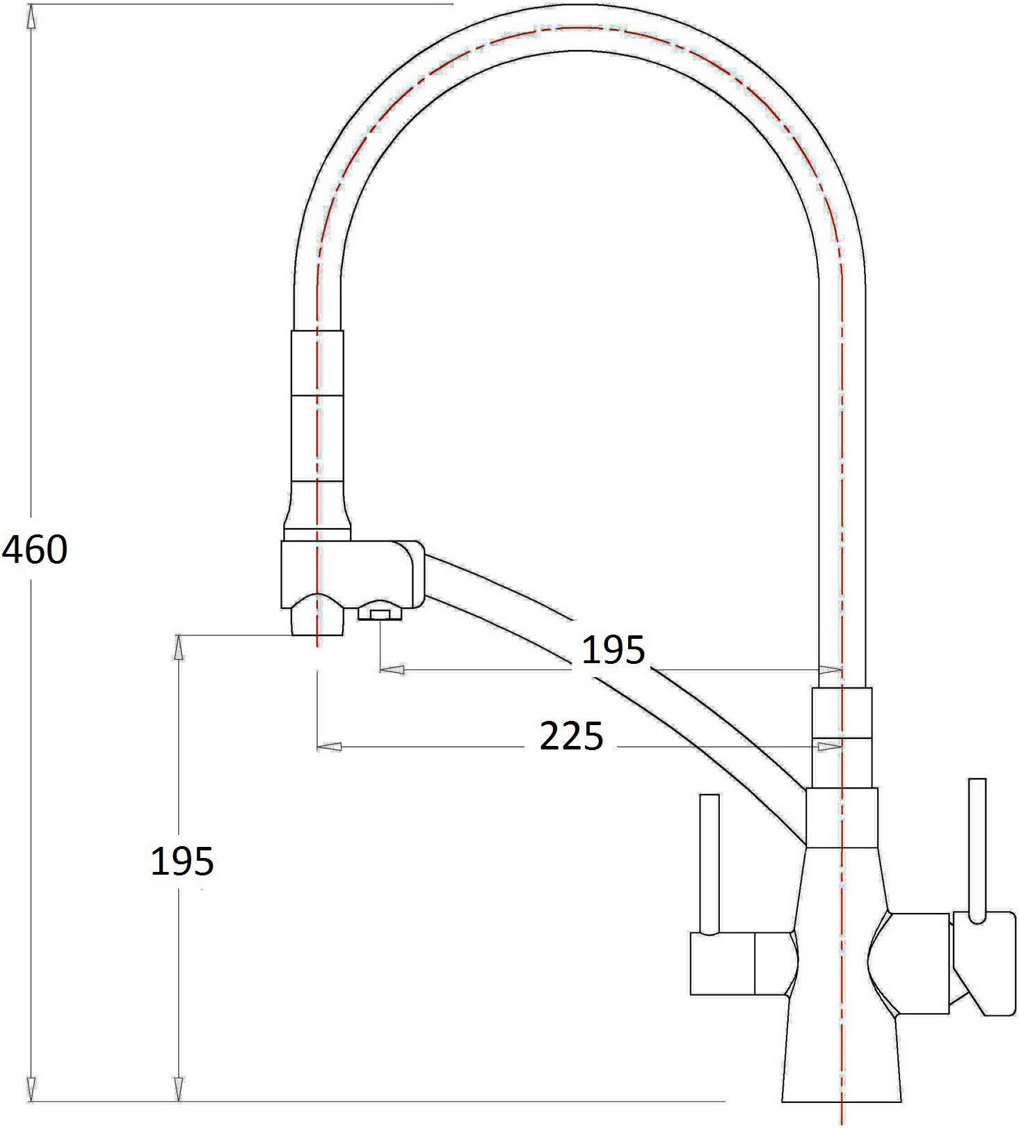 Смеситель ZorG Sanitary ZR 338-6 YF для кухонной мойки, хром - Вид №1