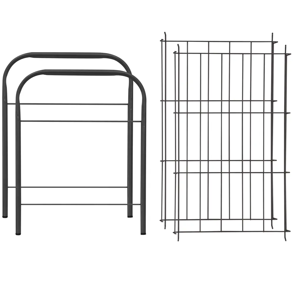 Этажерка для обуви Gromell Makira 46x35.6x27.8 см 2 полки металл черный STLM-2077395 - Вид №2