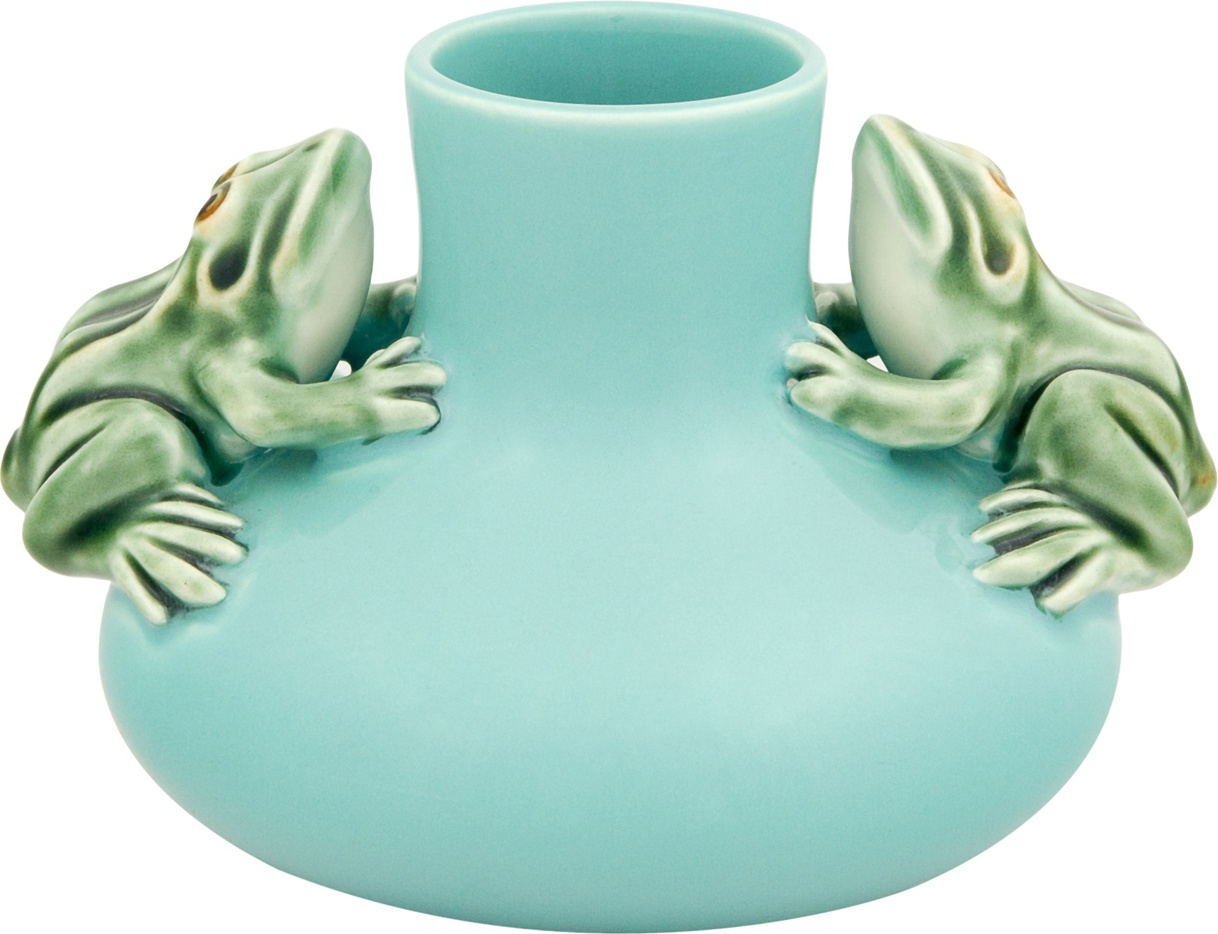 10597898 Bordallo Pinheiro Ваза Bordallo Pinheiro Две лягушки 10см, керамика Керамика 