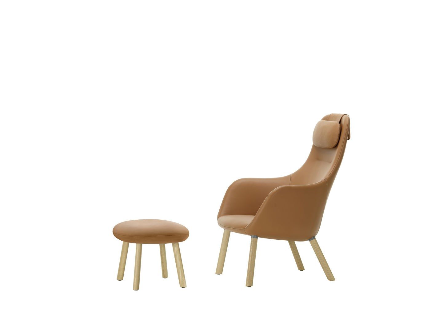 Кожаная мягкая подставка для ног VITRA HAL Lounge ARCH-00113070 - Вид №1