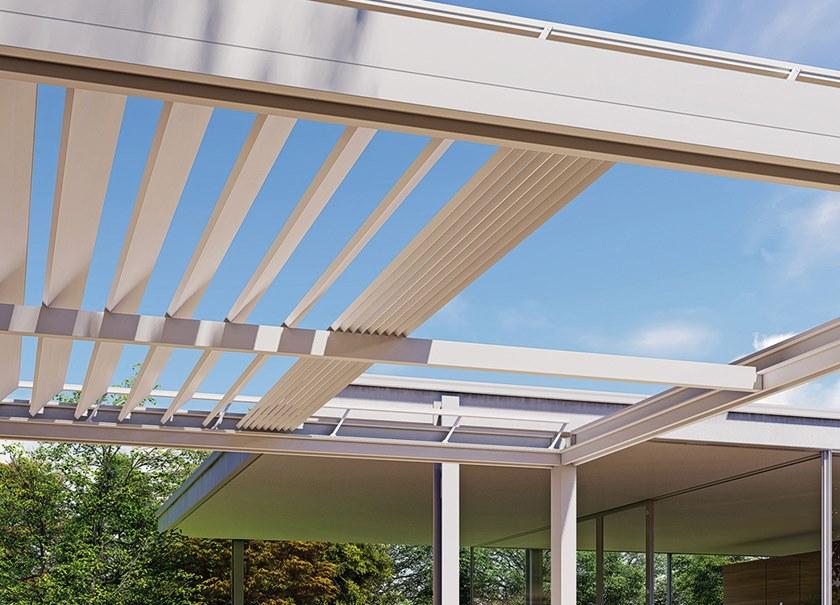 Sprech Пергола со складывающимися жалюзи с регулируемыми жалюзи Q.box system sun-id-1470780 - Вид №1