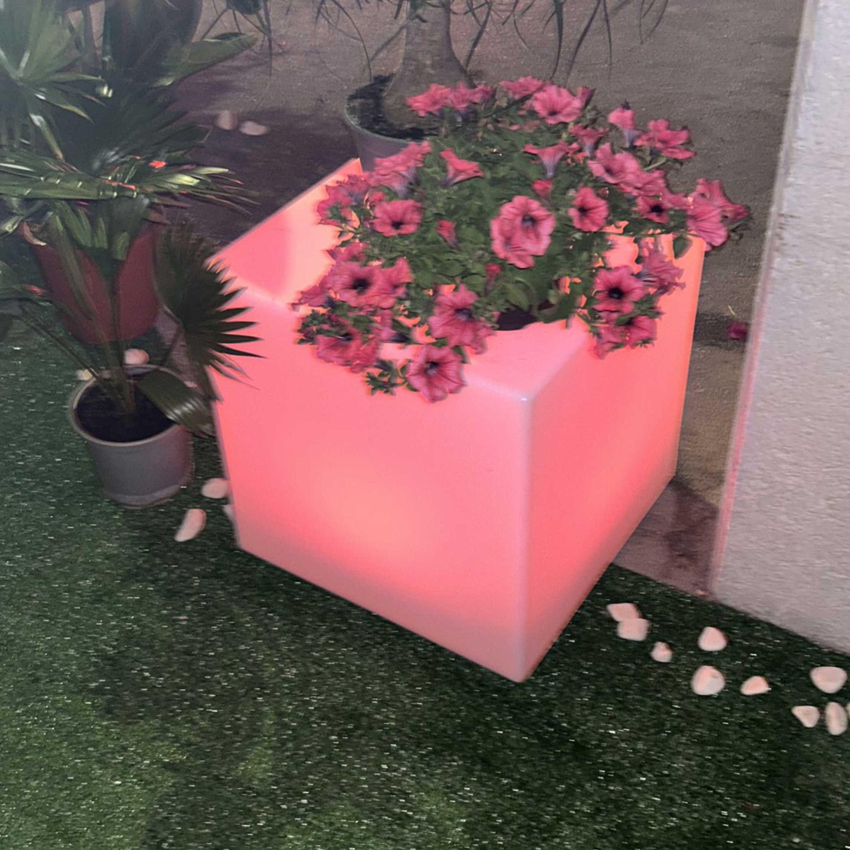 Квадратный светящийся садовый стол из полиэтилена SINED CUBY ARCH-00149364 - Вид №9