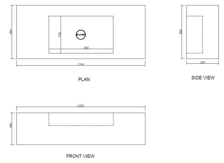 Мраморная прямоугольная подвесная раковина Salvatori STILETTO ARCH-00140478 - Вид №10