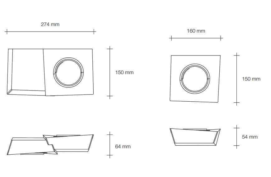 Гипсокартон светодиодный настенный светильник Tecnico Anchise ARCH-00054129 - Вид №3