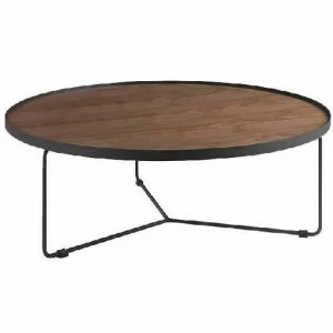 Журнальный столик круглый с топом орех C046 от Angel Cerda ANGEL CERDA  147459 Орех;коричневый