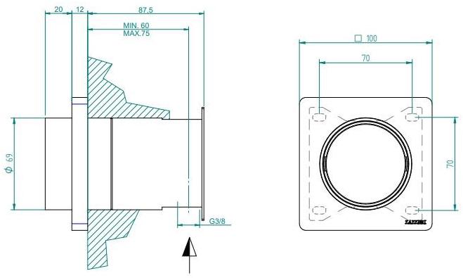 ZAZZERI Настенный трубчатый водопад с турбонаддувом Qquadro sun-id-1414108 - Вид №3