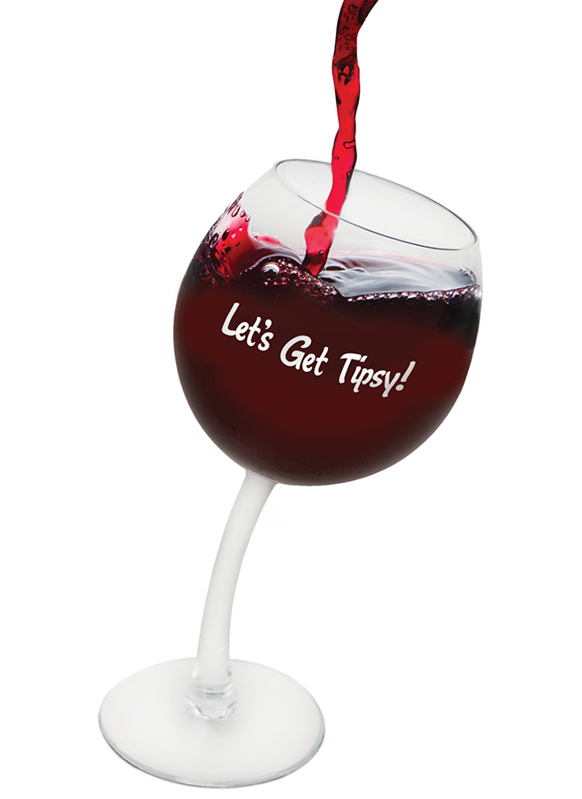 Комплект бокалов tipsy wine glass pair 355 мл BIGMOUTH ДИЗАЙНЕРСКИЕ 00-3862987 Прозрачный  - Вид №2