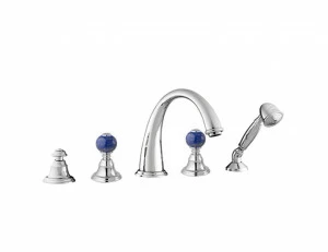 037116.LP0.50 Комплект для ванны на пять отверстий с камнем лазурит Яркий хром