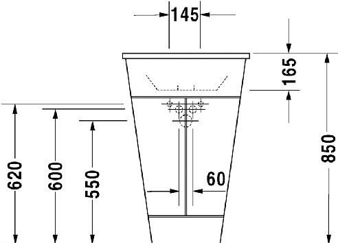 Duravit Тумба под умывальник с дверцами Starck 1 S1 9520 - Вид №5