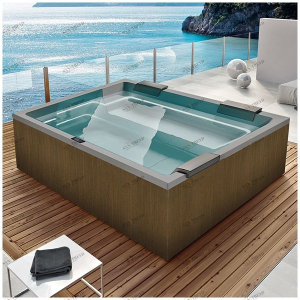 Бассейн Gruppo Treesse Rest SPA-V192H-PL-SE прямоугольный spa с гидромассажем и нагревателем встроенный серый SPAV192HPLSE