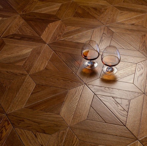 Модульный паркет Marco Ferutti Castello Castello Коньяк Дуб с брашью (Текстурированная) 450х450 мм 2600600044 - Вид №1