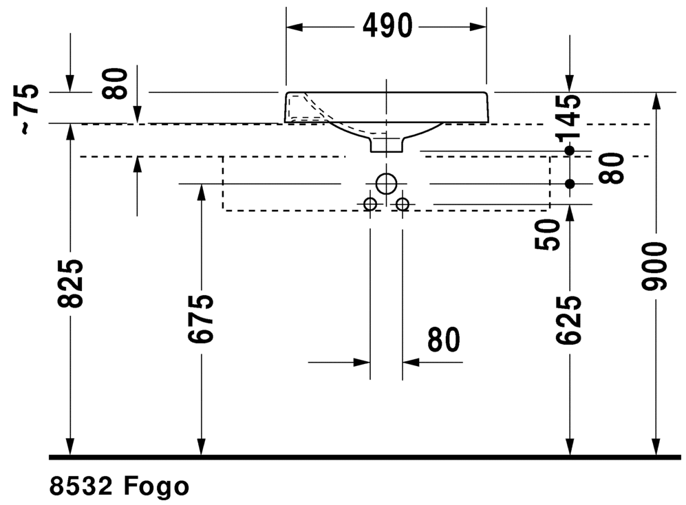 0320500008 Подвесная раковина настенная овальная Duravit Architec - Вид №3