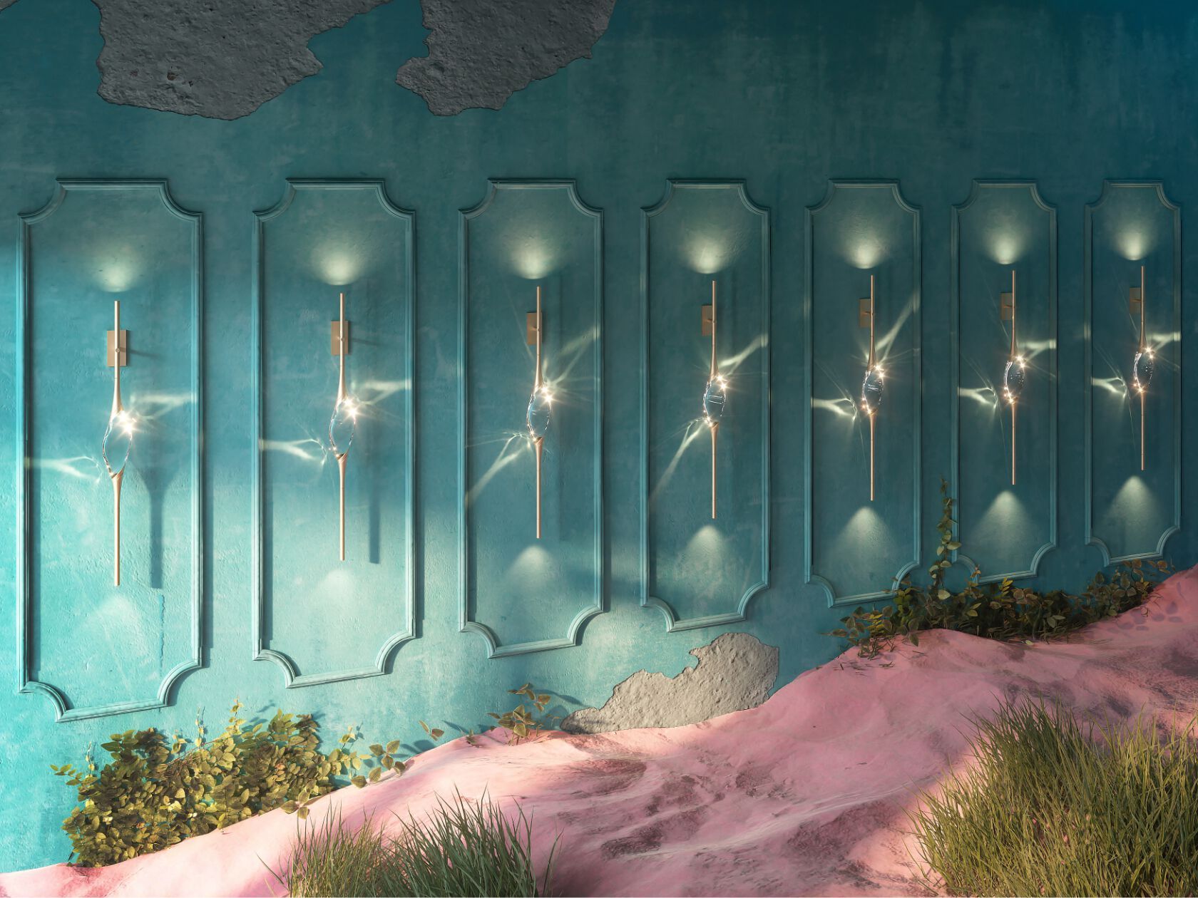 Кристалл светодиодный настенный светильник Il Pezzo Mancante кусок 12 ARCH-00017322