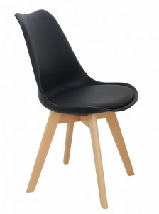 Стул с деревянными ножками черный Eames Bon BRADEX HOME  00-3973913 Черный