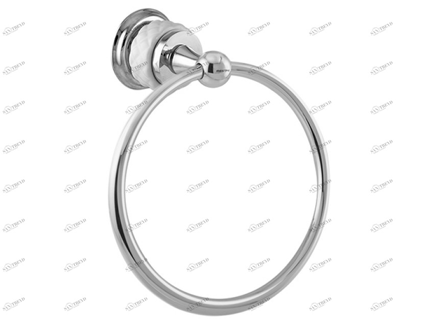 065573.N00.01 Кольцо для полотенца 160мм с белым фарфором Золото 24К Mestre 