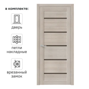 VELLDORIS Дверь межкомнатная Норт с тонированным стеклом 60×200 см 89414179