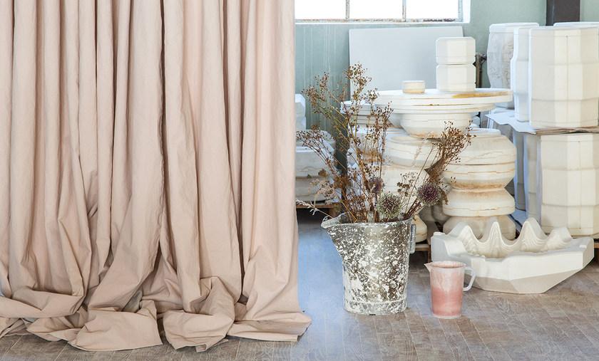 Élitis Однотонная льняная ткань Stucco sun-id-1439608 - Вид №1