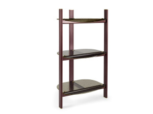 Отдельно стоящий книжный шкаф из металла и стекла