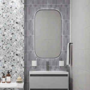 Настенная плитка Azori Salieri Grey 31.5x63 см 1.79 м² глянцевая цвет серый