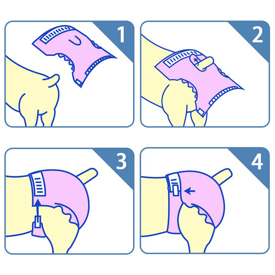 ПР0047518 Одноразовые впитывающие подгузники для животных PET DIAPER размер XS, 18шт Dono  - Вид №1