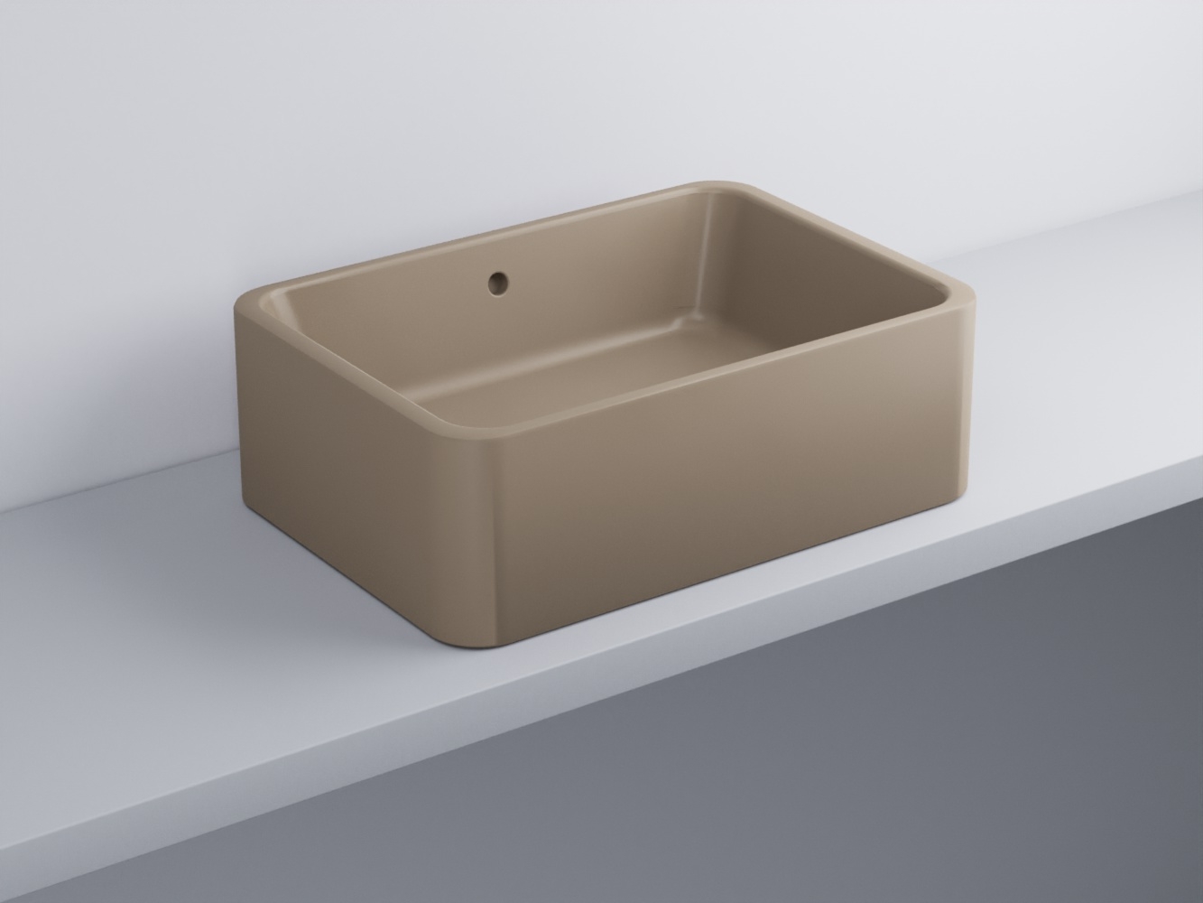 SHLAA6020-AN Раковина накладная прямоугольная с переливом 60 x 20 h cielo Shui Ceramica Cielo