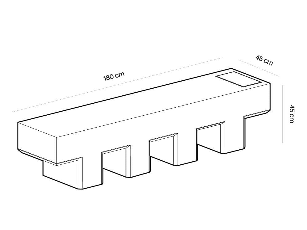 Лакированная деревянная скамья YET. Design Studio LEGO ARCH-00031252 - Вид №17