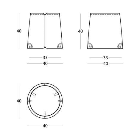 Круглый металлический журнальный столик для контракта с колесами MEMEDESIGN BOBINO ARCH-00121162 - Вид №4