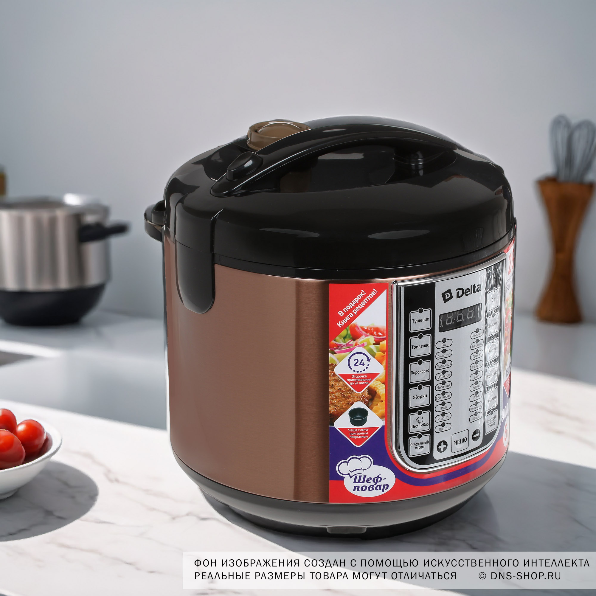 8100022 Мультиварка Delta DL-6518 коричневый STDN-0033085 - Вид №10
