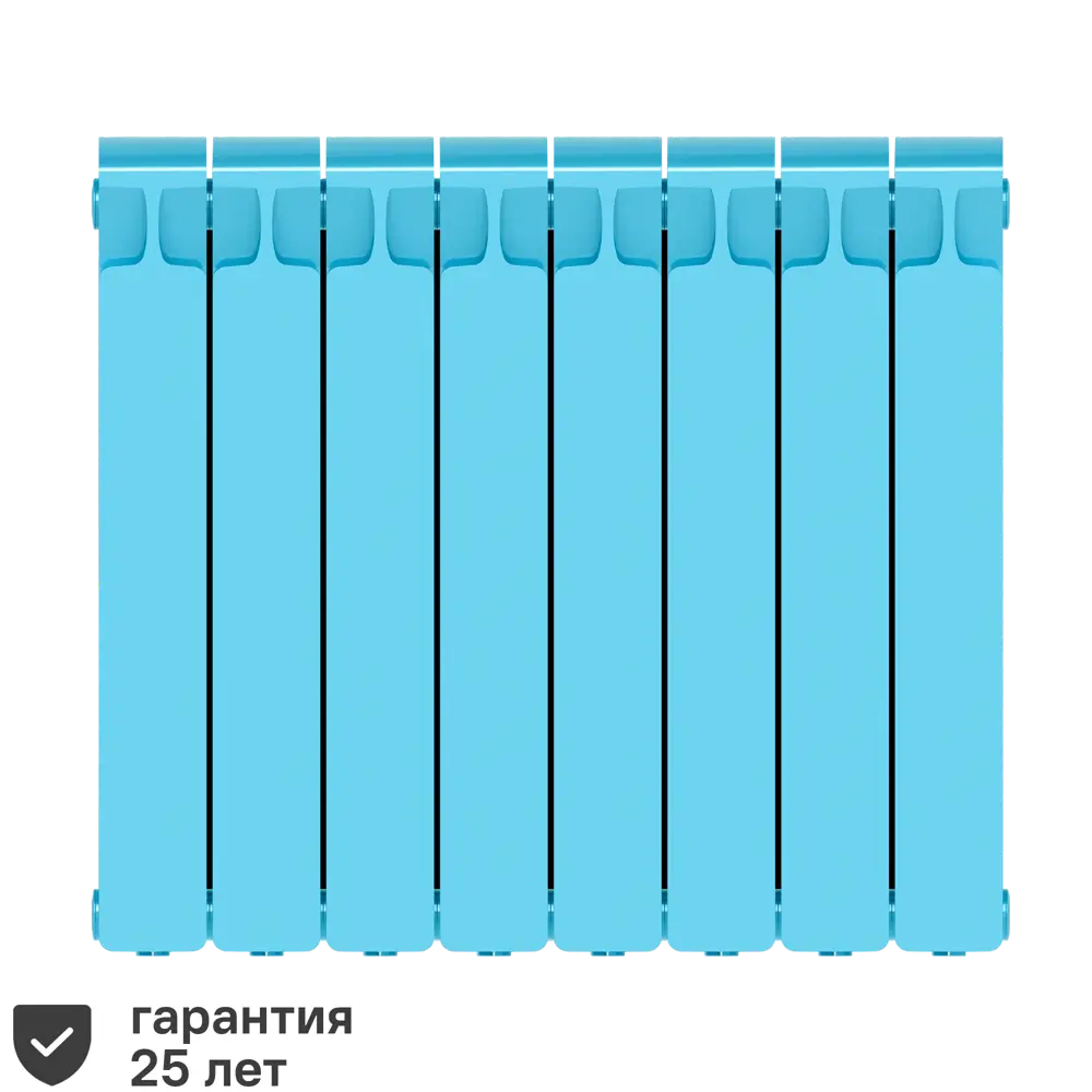 Радиатор секционный Rifar Monolit M50008RAL5024 500/100 8 секций боковое подключение биметалл голубой 82560830 STLM-2051210