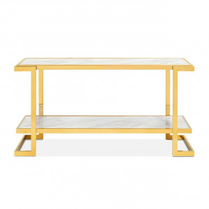 450286-18 ABHIKA CONSOLLE CROWNE MAR H56 150X40 WHITE/GOLD