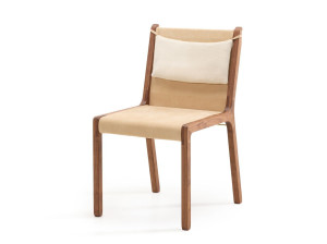 Стул из грецкого ореха и кожи