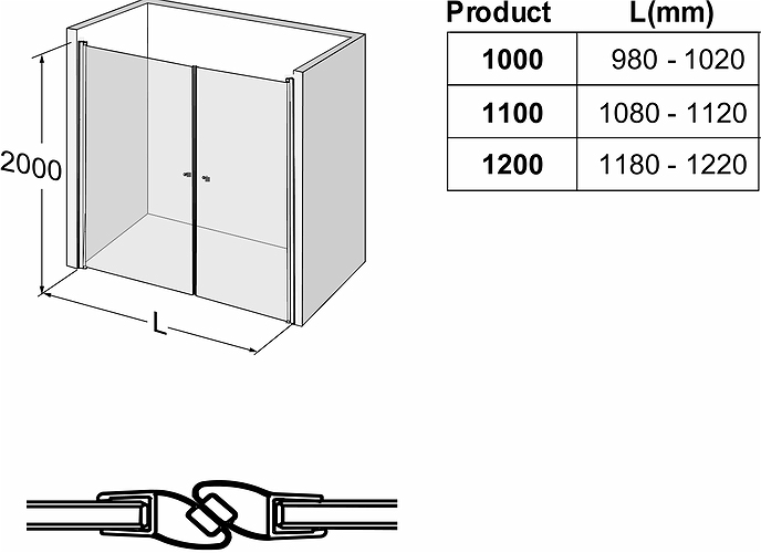 500.986.00.5 Распашная дверь IDO Showerama 10-0, IDO Showerama 10-0, матовый профиль / прозрачное стекло, 750 мм  - Вид №3
