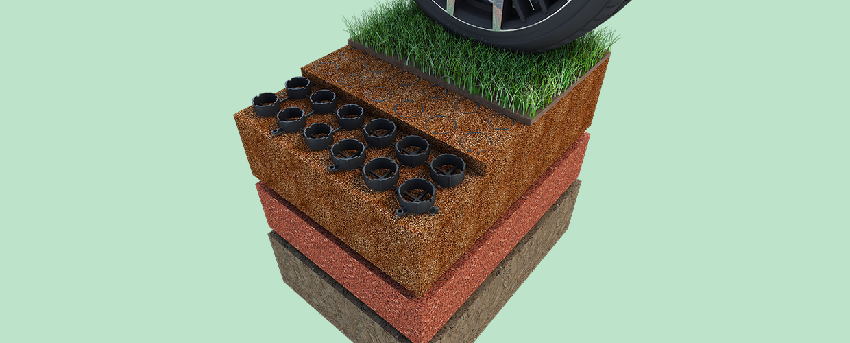 Geograss Сетка для зеленых парковок Geoplast  - Вид №1