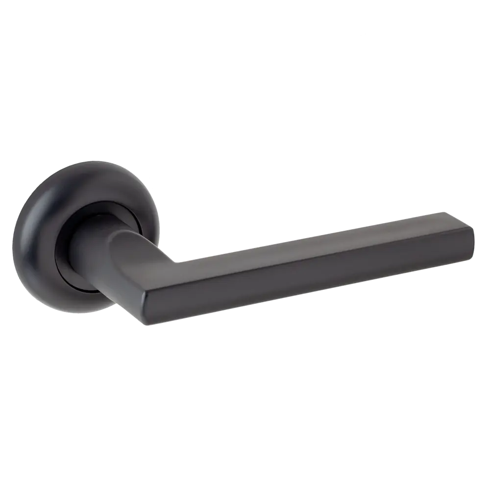 Дверная ручка на розетке Armex H-14050-P без запирания цвет черный STLM-2021583 - Вид №1