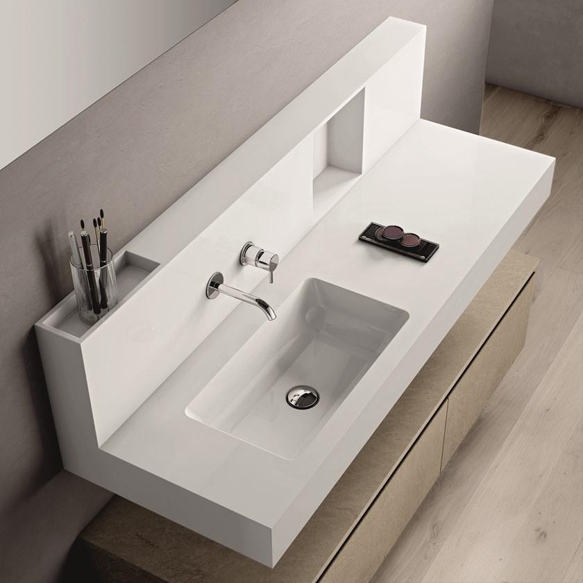 Cerasa Подвесная тумба под умывальник из искусственной древесины с ящиками Segno sun-id-1438634 - Вид №2