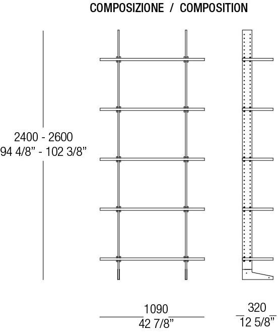 MisuraEmme Модульный модульный книжный шкаф из алюминия Atelier sun-id-1345880 - Вид №8