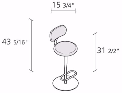 Alias Высокий поворотный стул из кожи Atlas sun-id-1351606 - Вид №1