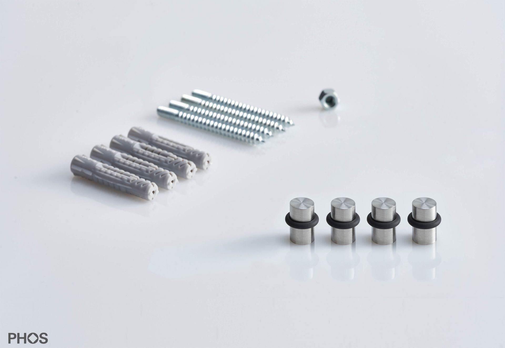 GTA8-12Set4 Полкодержатель ø8 x 12 мм, набор из 4 шт., прикручен болтом M4. PHOS  - Вид №3