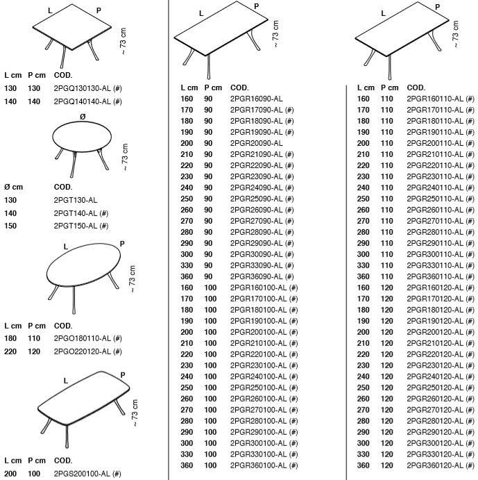 Caimi Brevetti Прямоугольный металлический стол Pegaso sun-id-1385495 - Вид №4