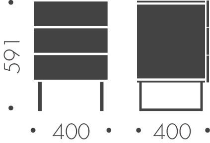 Heavens Прикроватная тумбочка из лакированного дуба квадратная с ящиками Leila sun-id-1483409 - Вид №3