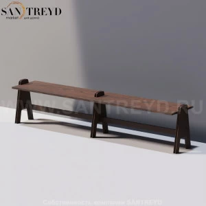 Agape CAVALLETTO Двойная скамья под коричневый дуб ACVL0392RU