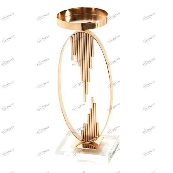 Подсвечник на 1 свечу H 31 см золотой "Сталактиты" Suna BUREAU  263003 Золото 