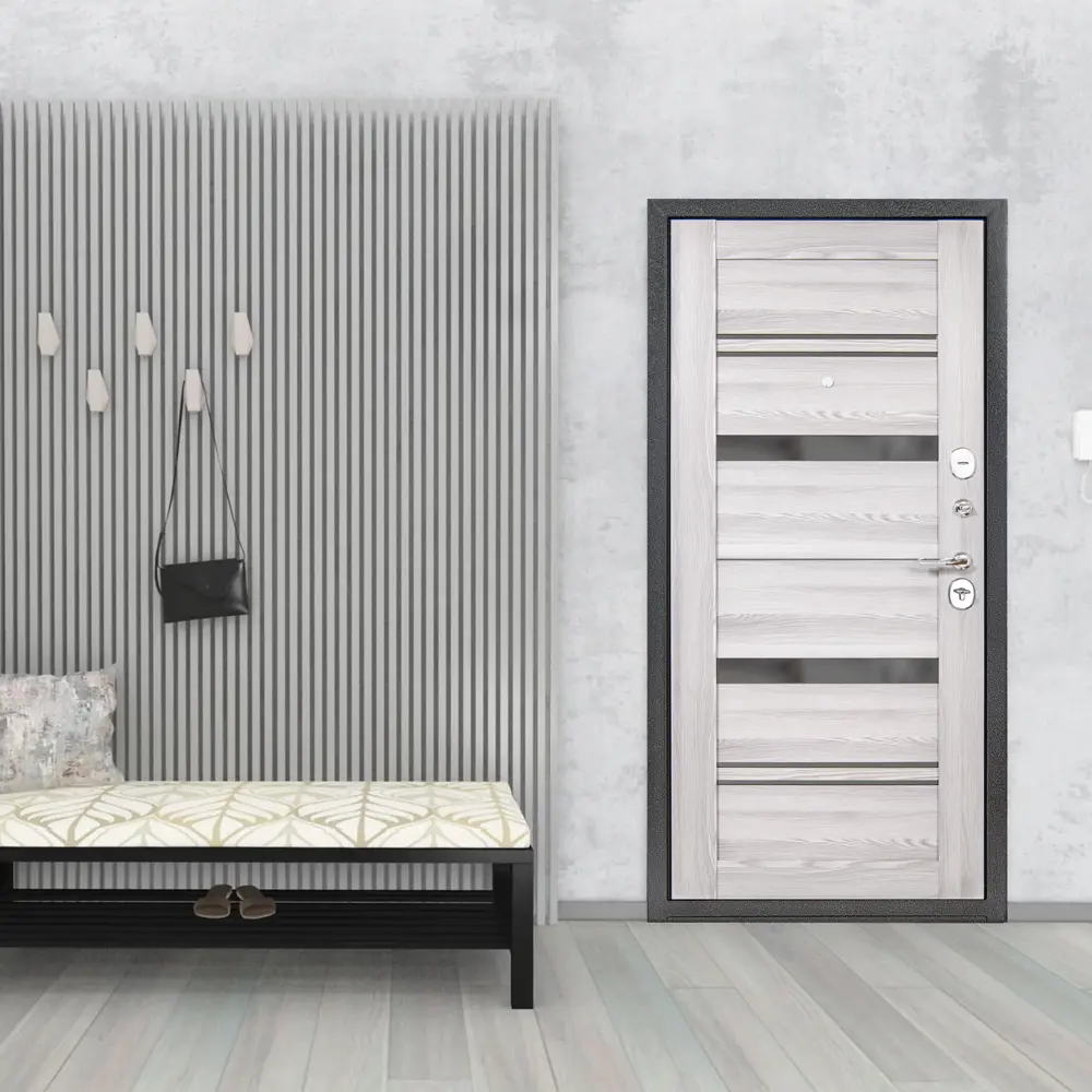 Дверь металлическая Монса Ривьера Айс 98x205 см правая античное серебро PORTIKA STLM-2212599 - Вид №11